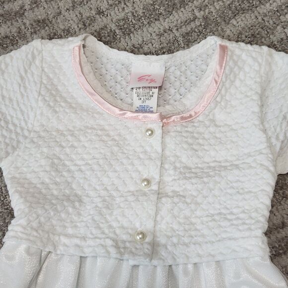 Evy of California vintage toddler girls white floral spring dress size 3T - Picture 6 of 10